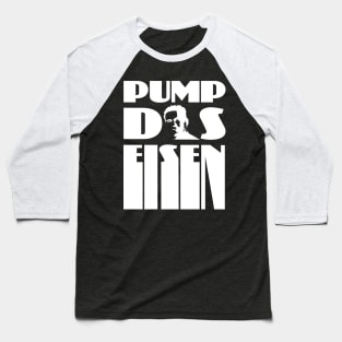 Pump the iron bodybuilding fitness gift shirt Baseball T-Shirt